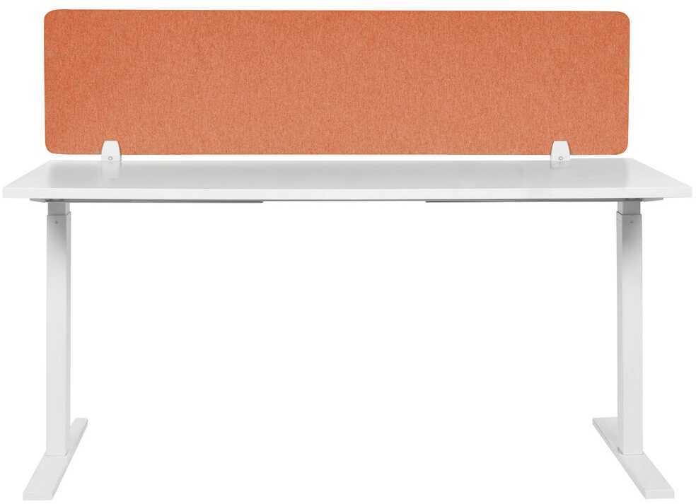 Beliani Rašomasis stalas pertvara WALLY 130 x 40 cm Šviesiai raudona