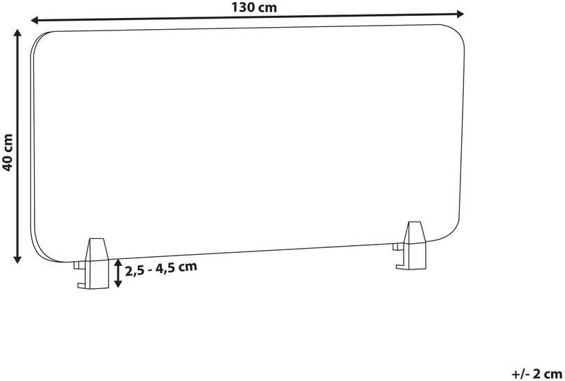 Beliani Rašomasis stalas pertvara WALLY 130 x 40 cm Šviesiai raudona