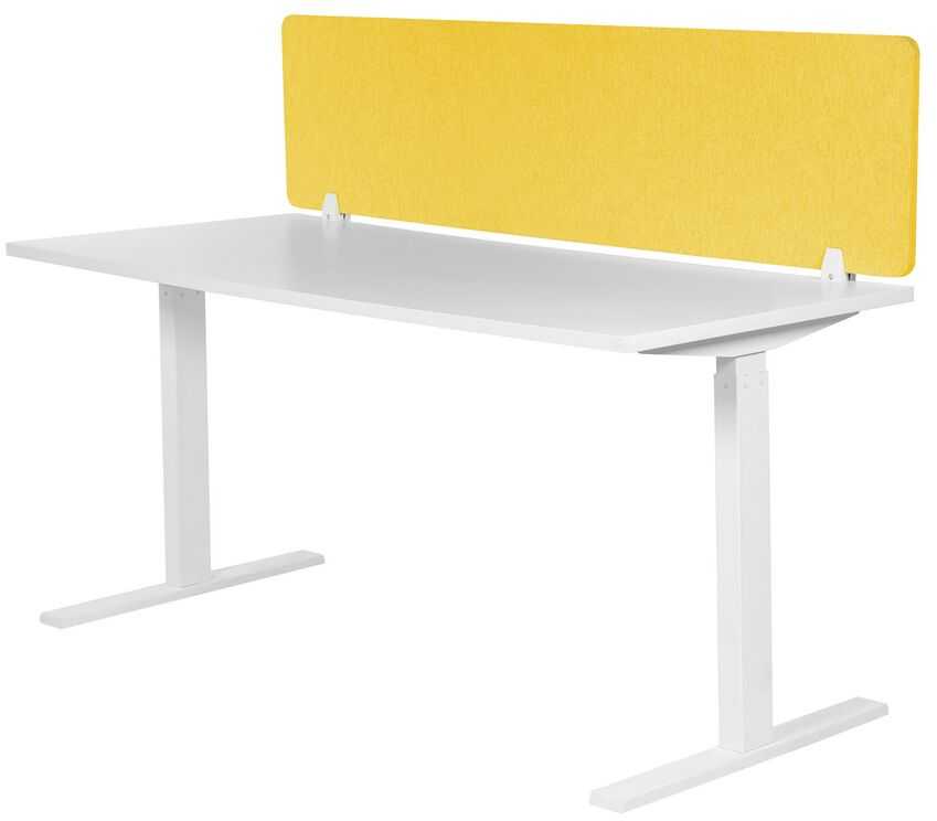 Beliani Rašomojo stalo pertvara WALLY 160 x 40 cm geltona