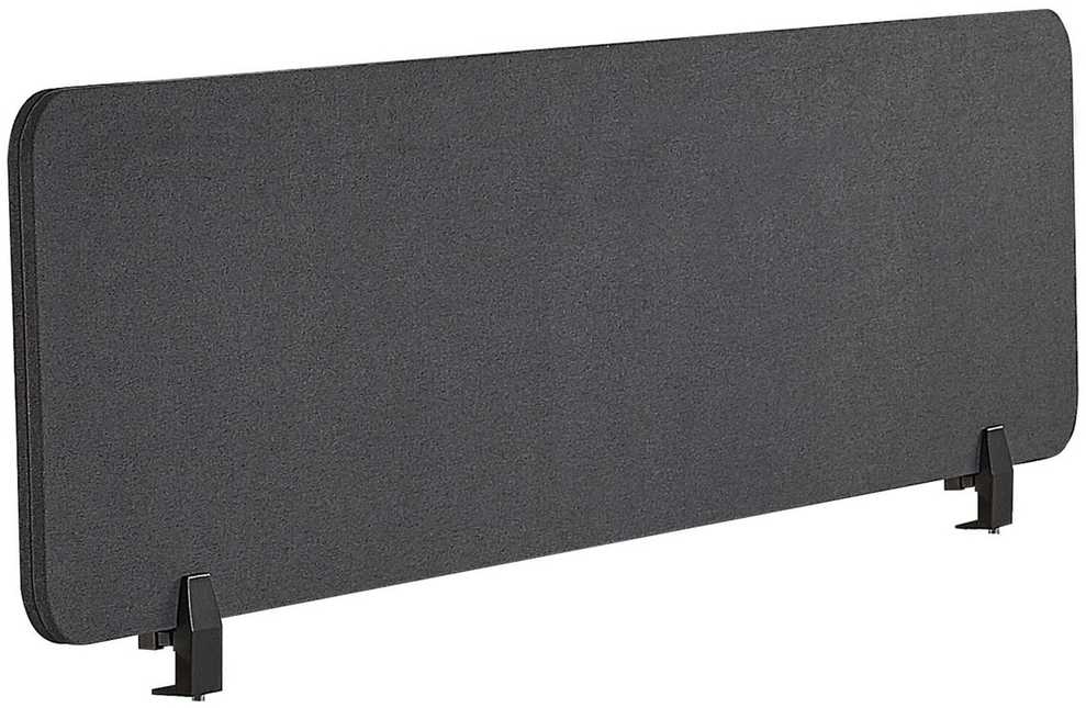 Beliani Rašomojo stalo pertvara WALLY 160 x 40 cm tamsiai pilka