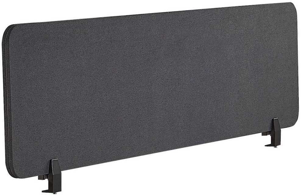 Beliani Rašomojo stalo pertvara WALLY 160 x 40 cm tamsiai pilka