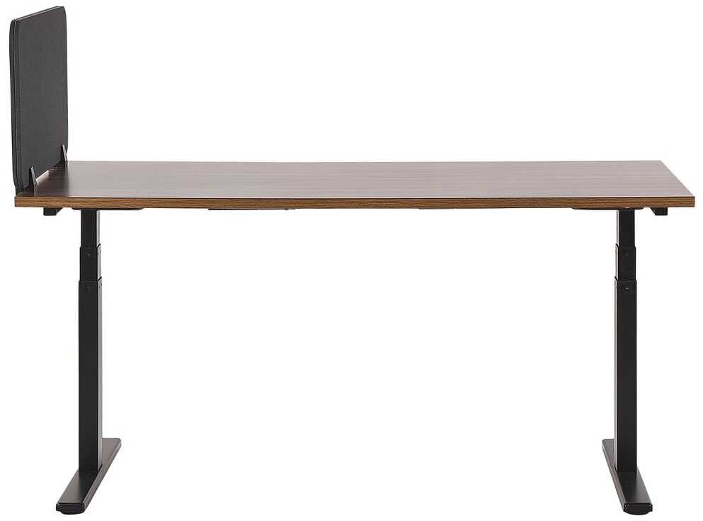 Beliani Rašomojo stalo pertvara WALLY 160 x 40 cm tamsiai pilka