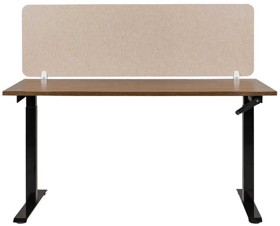 Beliani Rašomojo stalo pertvara SPLIT 160 x 50 cm, smėlio spalvos