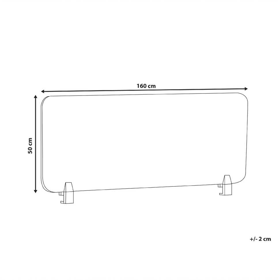 Beliani Rašomojo stalo pertvara SPLIT 160 x 50 cm, smėlio spalvos