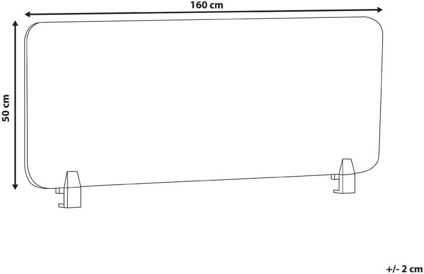 Beliani Rašomojo stalo pertvara SPLIT 160 x 50 cm, smėlio spalvos