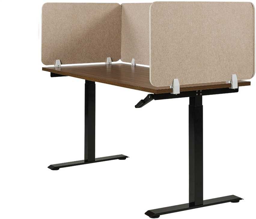 Beliani Rašomojo stalo pertvara SPLIT 160 x 50 cm, smėlio spalvos
