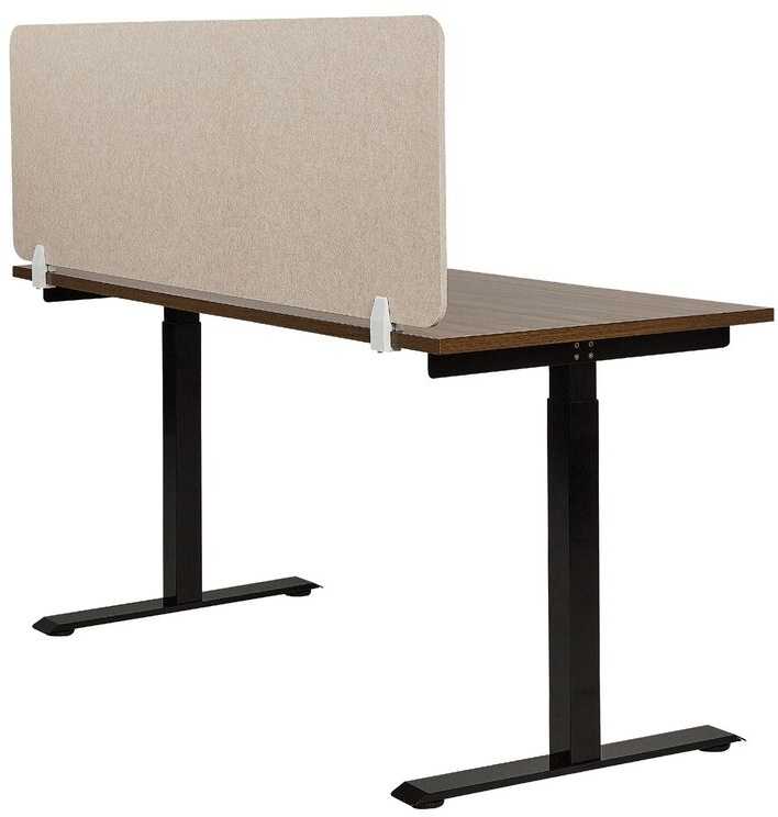 Beliani Rašomojo stalo pertvara SPLIT 160 x 50 cm, smėlio spalvos