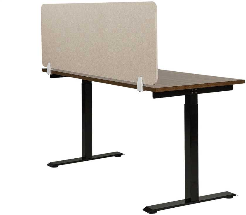 Beliani Rašomojo stalo pertvara SPLIT 160 x 50 cm, smėlio spalvos