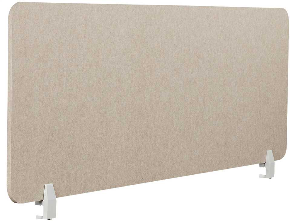 Beliani Rašomojo stalo pertvara SPLIT 160 x 50 cm, smėlio spalvos