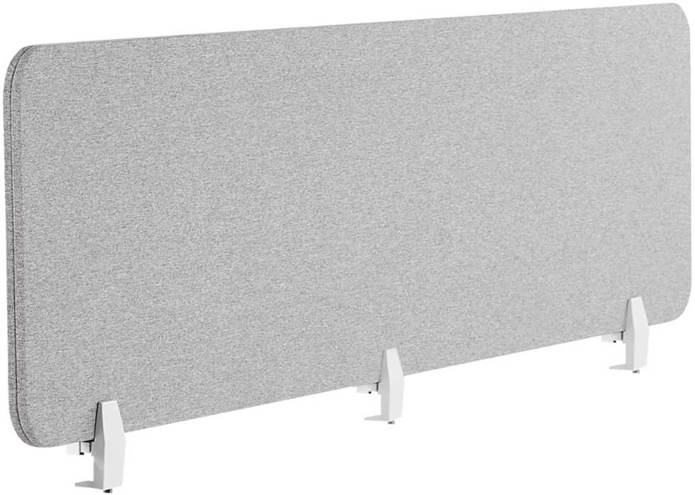 Beliani Rašomojo stalo pertvara WALLY 180 x 40 cm šviesiai pilka