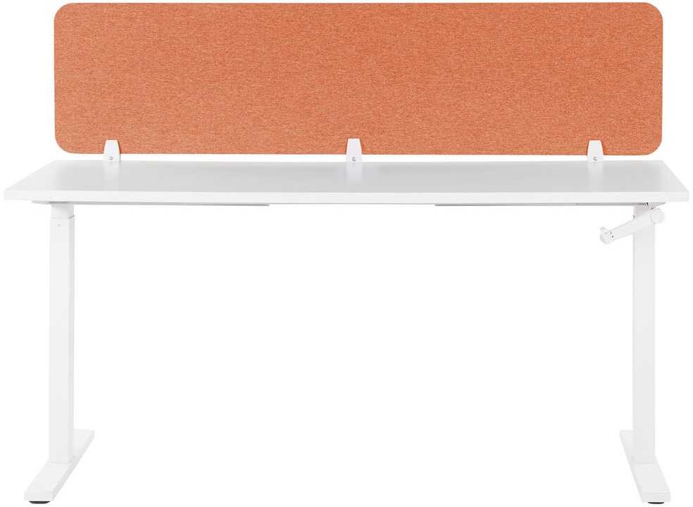 Beliani Rašomojo stalo pertvara WALLY 180 x 40 cm šviesiai raudona