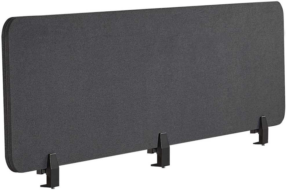 Beliani Rašomojo stalo pertvara WALLY 180 x 40 cm tamsiai pilka