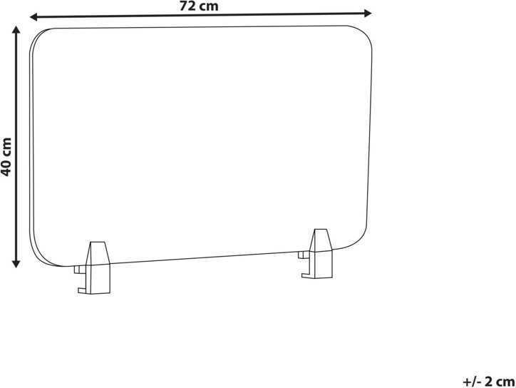 Beliani Rašomojo stalo pertvara WALLY 72 x 40 cm, mėlyna