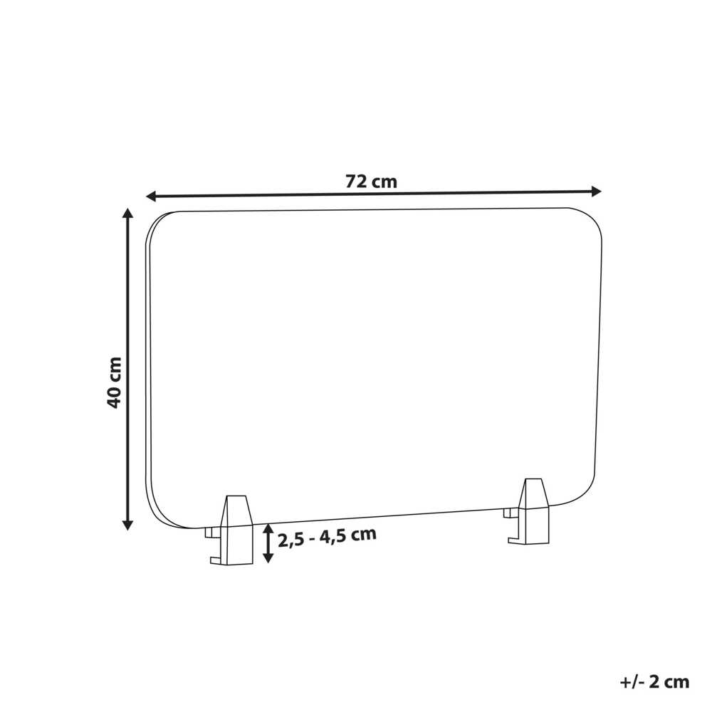 Beliani Rašomojo stalo pertvara WALLY 72 x 40 cm, žalia