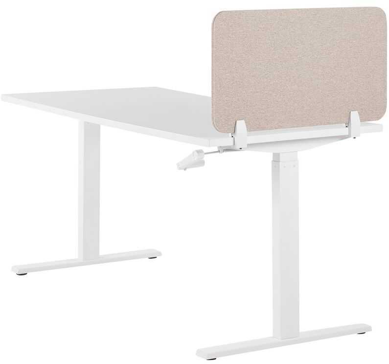 Beliani Rašomojo stalo pertvara WALLY 80 x 40 cm, smėlio spalvos