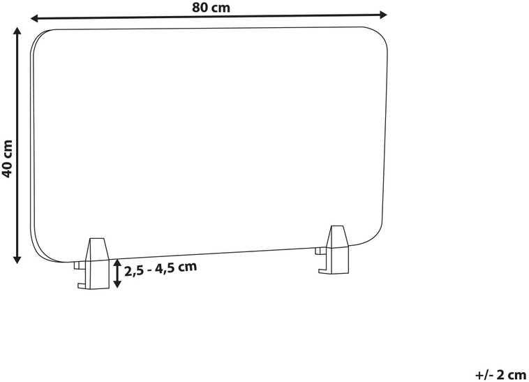 Beliani Rašomojo stalo pertvara WALLY 80 x 40 cm, žalia