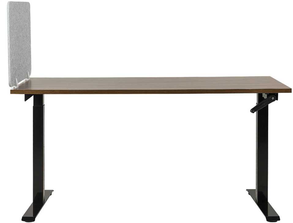 Beliani Rašomojo stalo pertvara SPLIT 80 x 50 cm Pilka