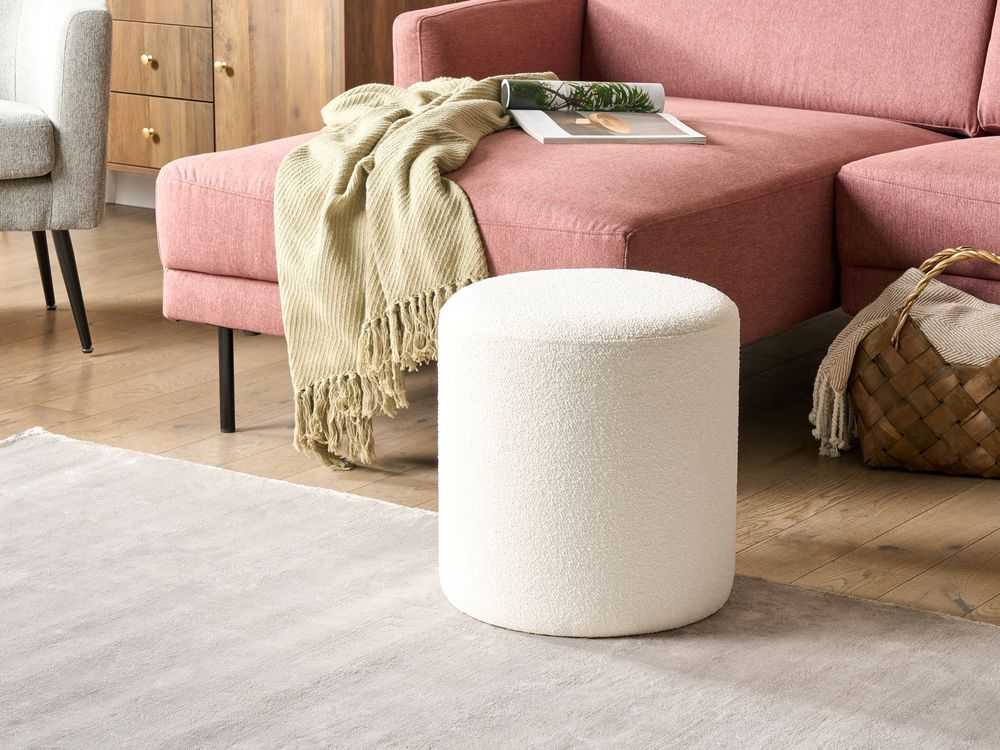 Beliani Pufas MOAB Boucle baltas