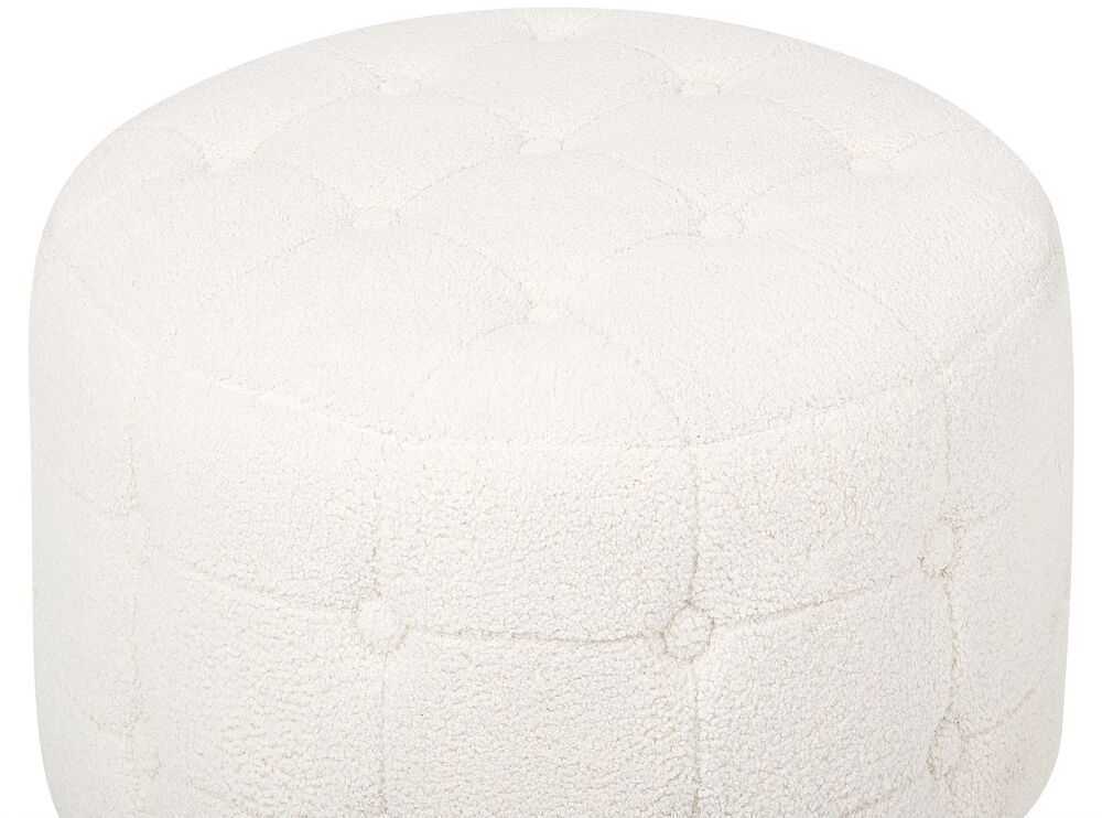 Beliani Baltas bouclé pufas TAMPA