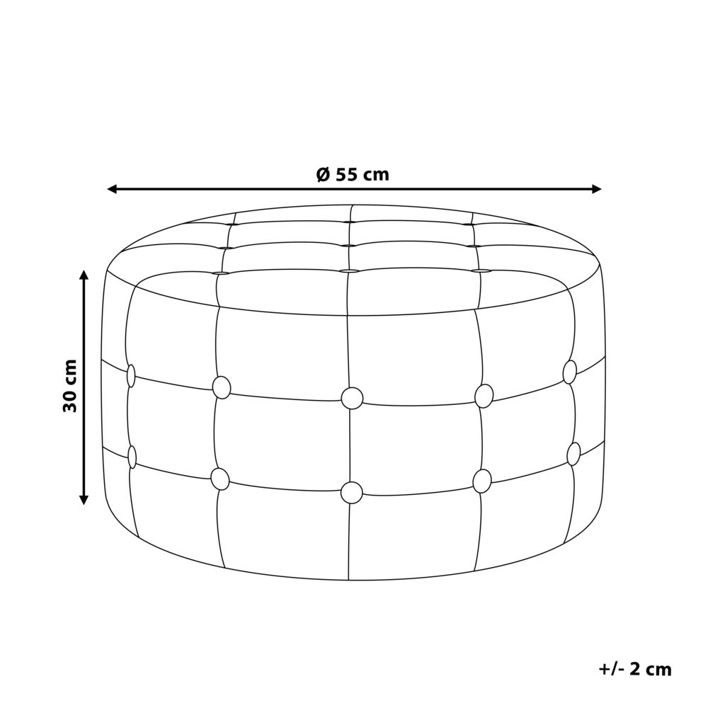 Beliani Baltas bouclé pufas TAMPA