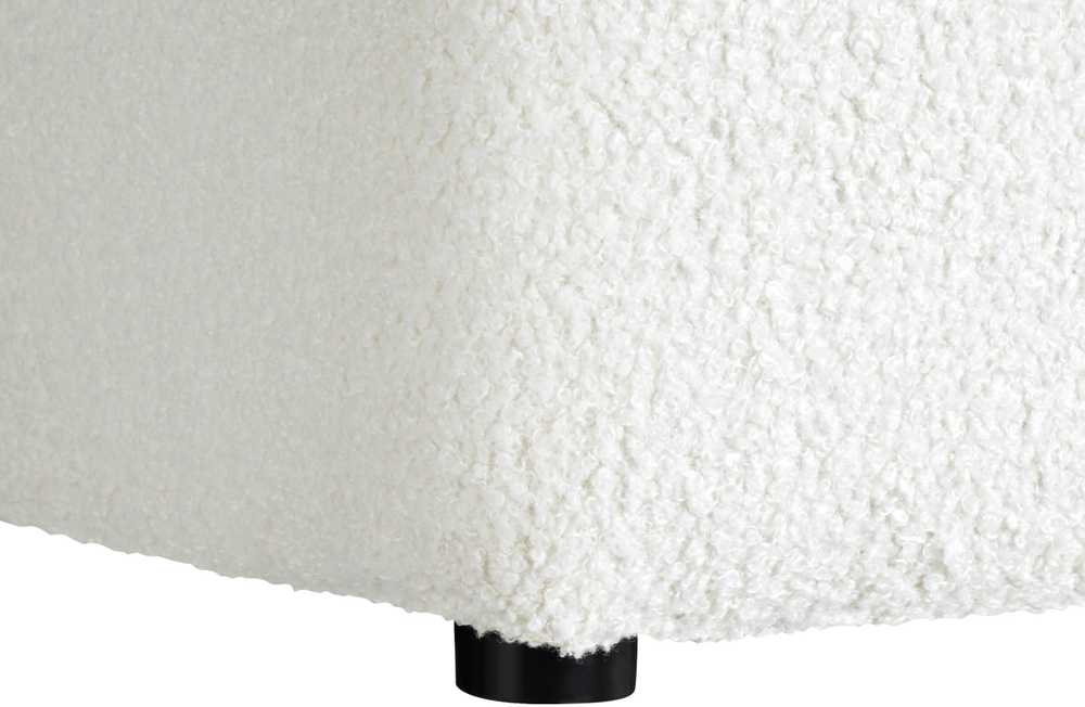 Beliani Pufas KANSAS Boucle baltas