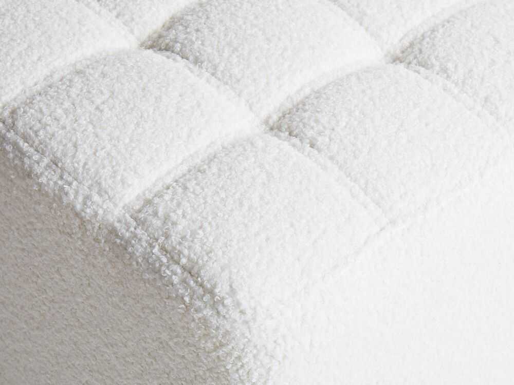 Beliani Pufas KANSAS Boucle baltas
