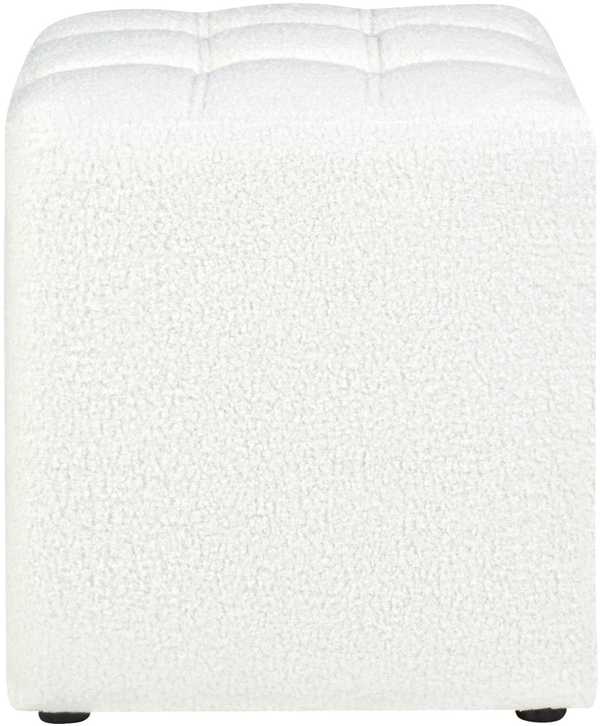 Beliani Pufas KANSAS Boucle baltas