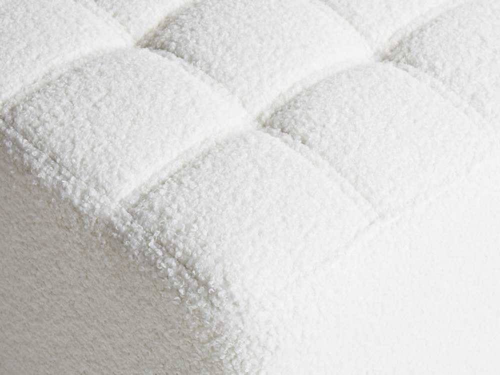 Beliani Pufas KANSAS Boucle baltas