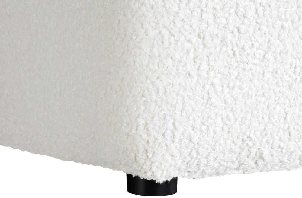 Beliani Pufas KANSAS Boucle baltas