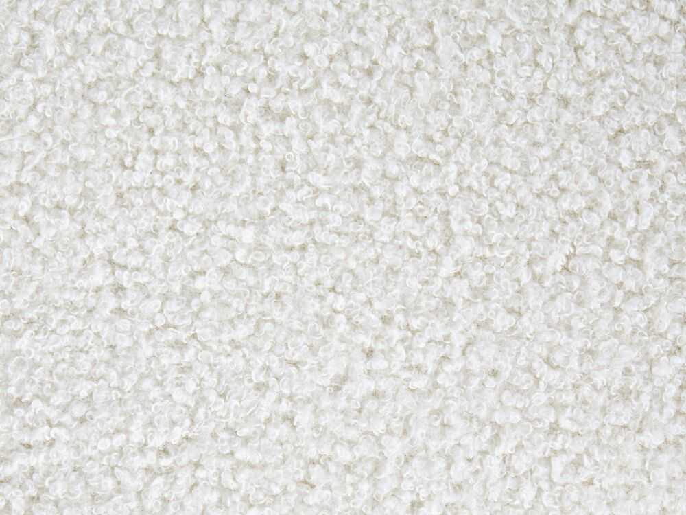 Beliani Pufas KANSAS Boucle baltas