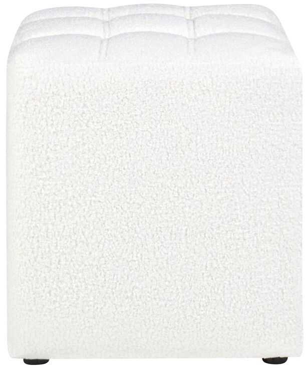 Beliani Pufas KANSAS Boucle baltas