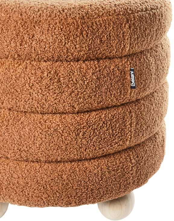 Beliani Pufas CHILLY Boucle auksinės rudos spalvos
