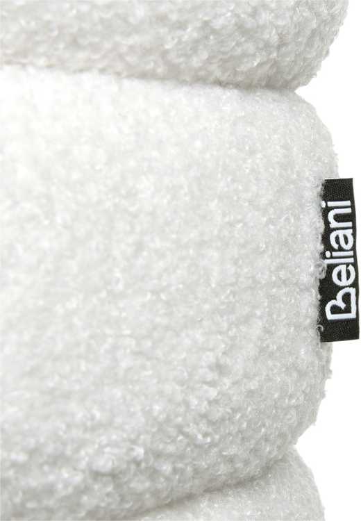 Beliani Pufas CHILLY Boucle, kreminės baltos spalvos