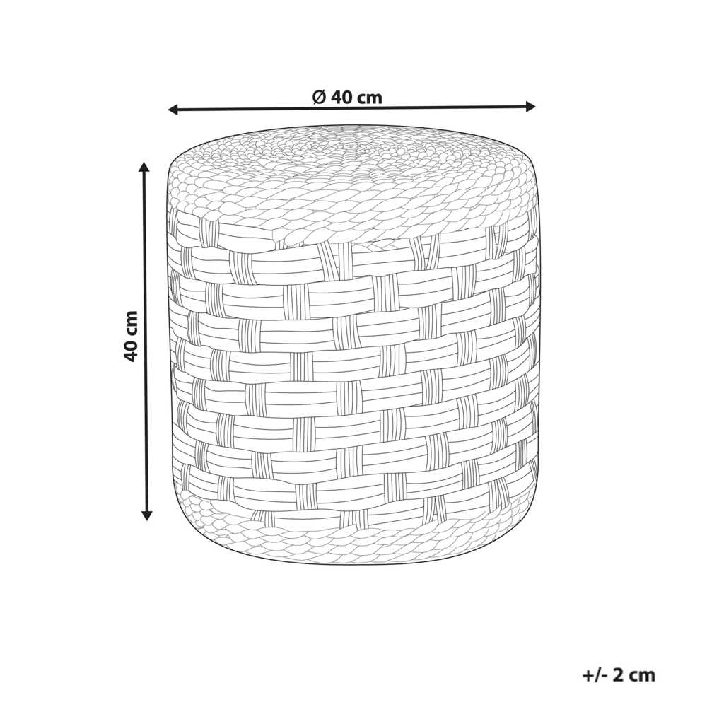 Beliani Pufas BASSLET pintas smėlio spalvos