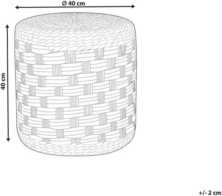 Beliani Pufas BASSLET pintas smėlio spalvos