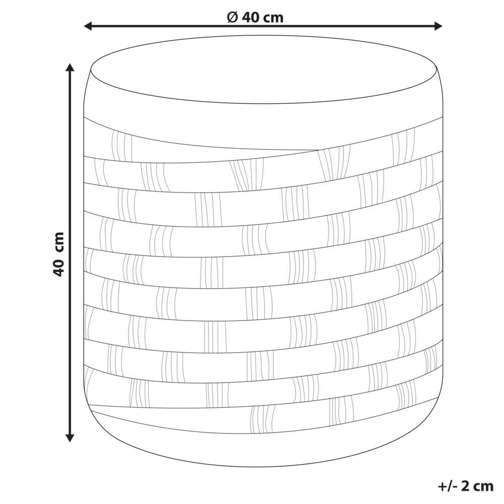 Beliani Pufas BASSLET pintas smėlio spalvos