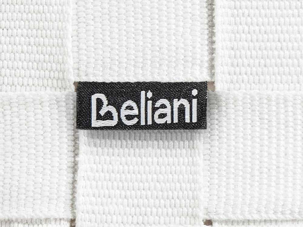 Beliani Pufas BODLA, sintetinis audinys, baltas