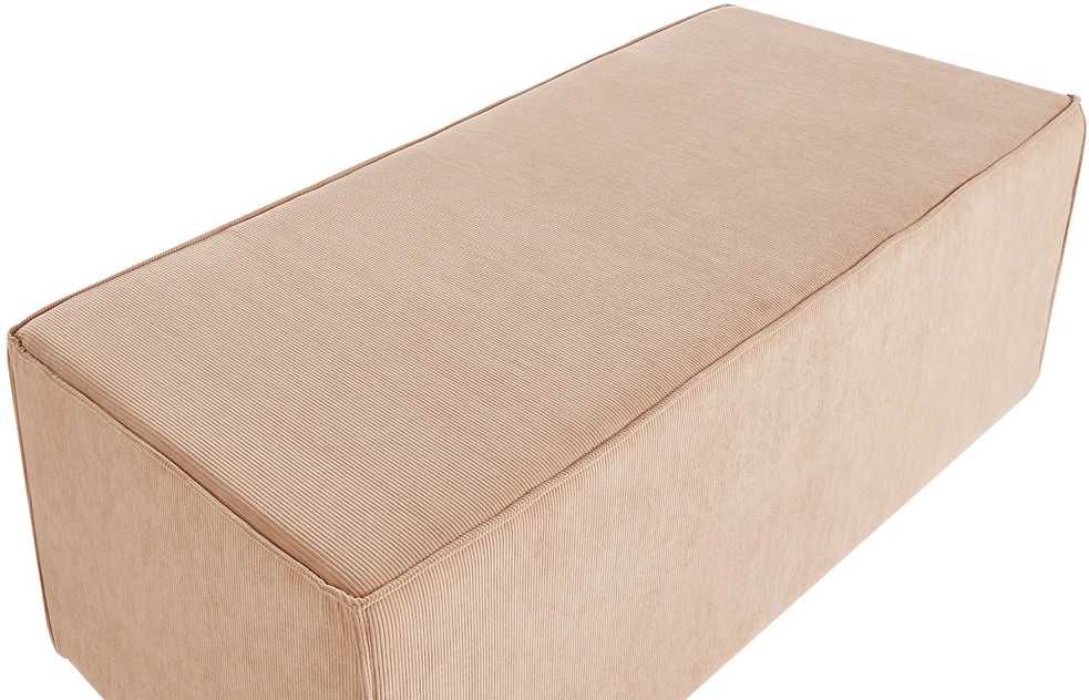Beliani Pufas VINITA velvetinis smėlio spalvos