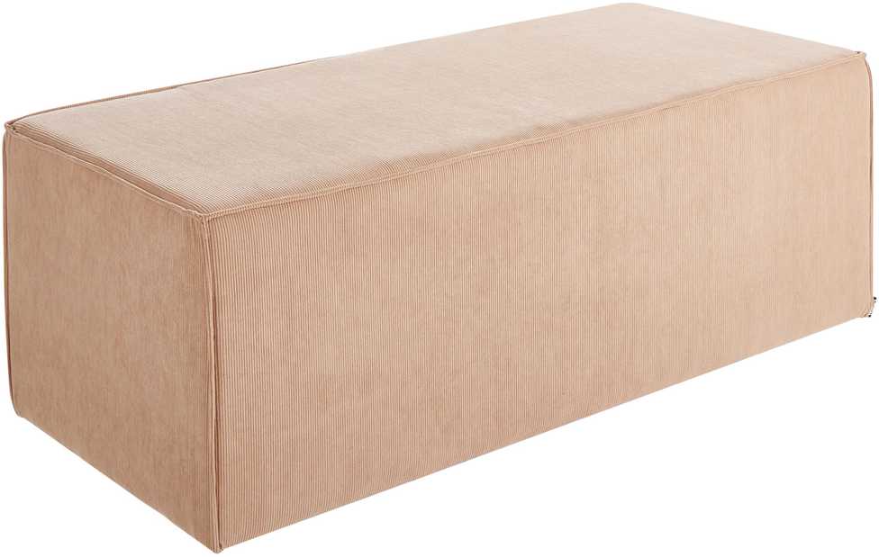 Beliani Pufas VINITA velvetinis smėlio spalvos