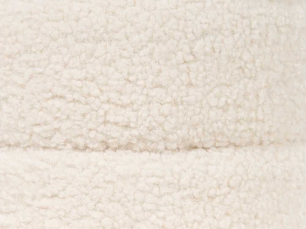 Beliani Pufas su daiktadėže OGDEN, boucle audinys, baltas