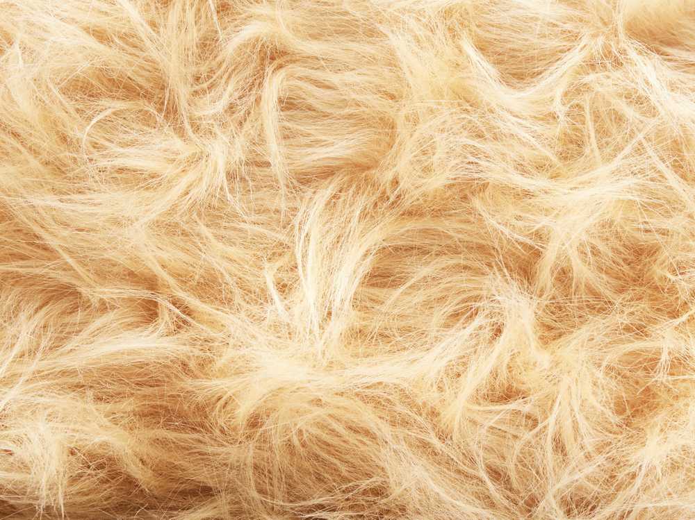 Fotelis Beliani Pufas gyvūnas WOOLLY dirbtinio kailio smėlio spalvos raganosis