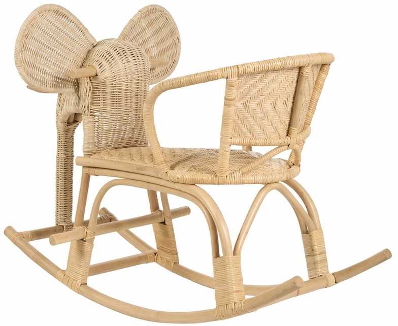 Fotelis Beliani Supamas krėslas drambliukas AMPOLLINO Natūralus ratanas