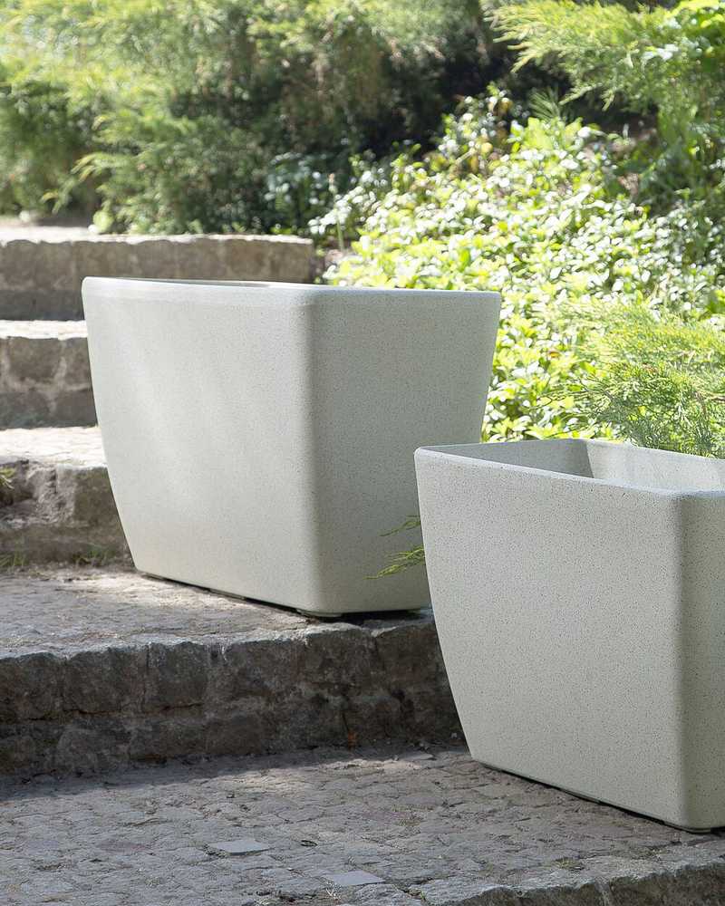 Beliani 2 vazonų rinkinys BARIS 74 cm, smėlio spalvos
