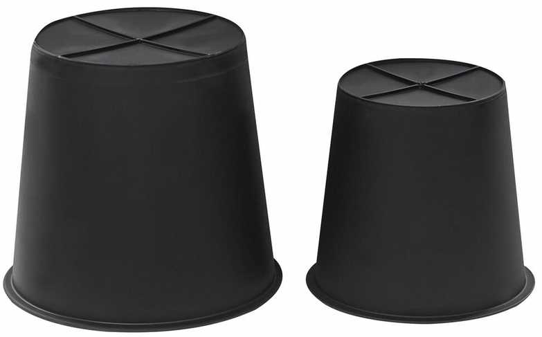 Beliani 2 vazonų rinkinys CEDRUS 37/45 cm rudas technorotangas