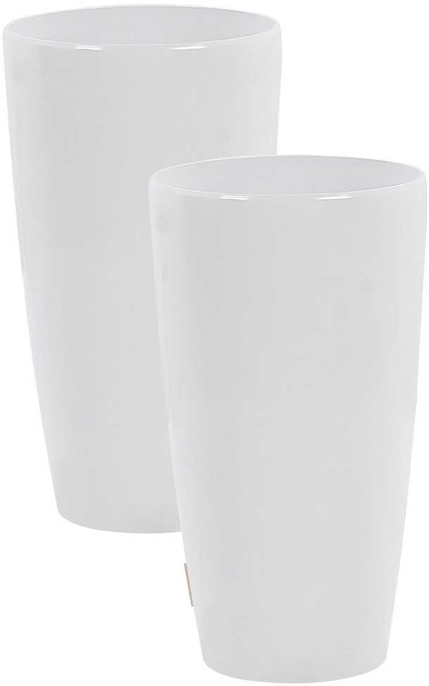 Beliani 2 vazonų rinkinys TSERIA 32 cm Baltas
