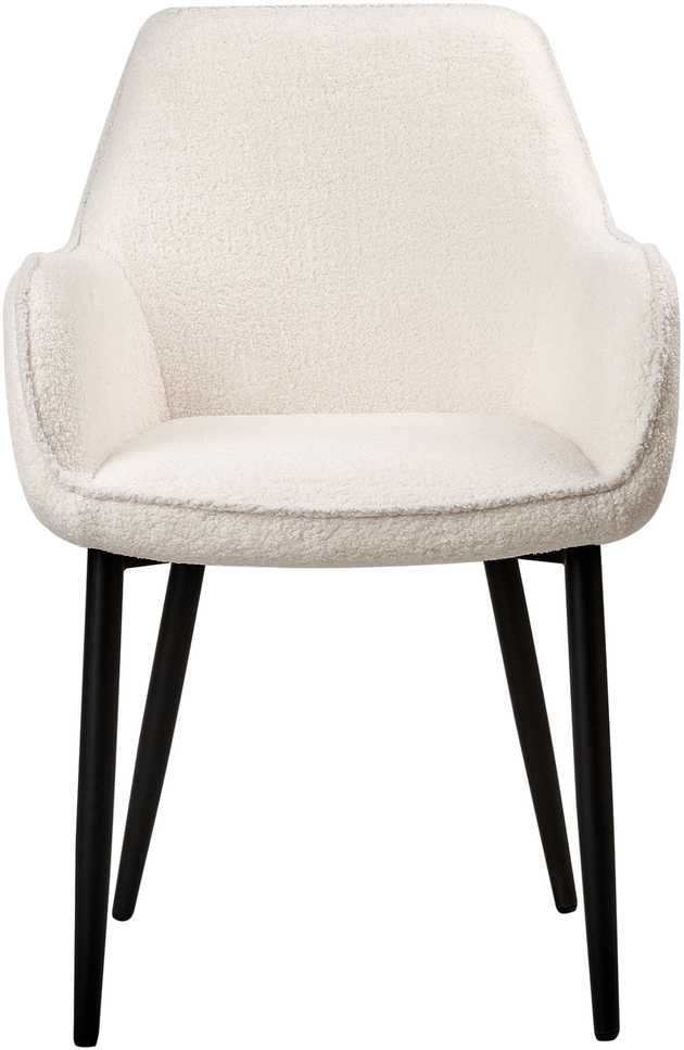 Beliani 2 valgomojo kėdžių komplektas ALDEN Boucle Baltas