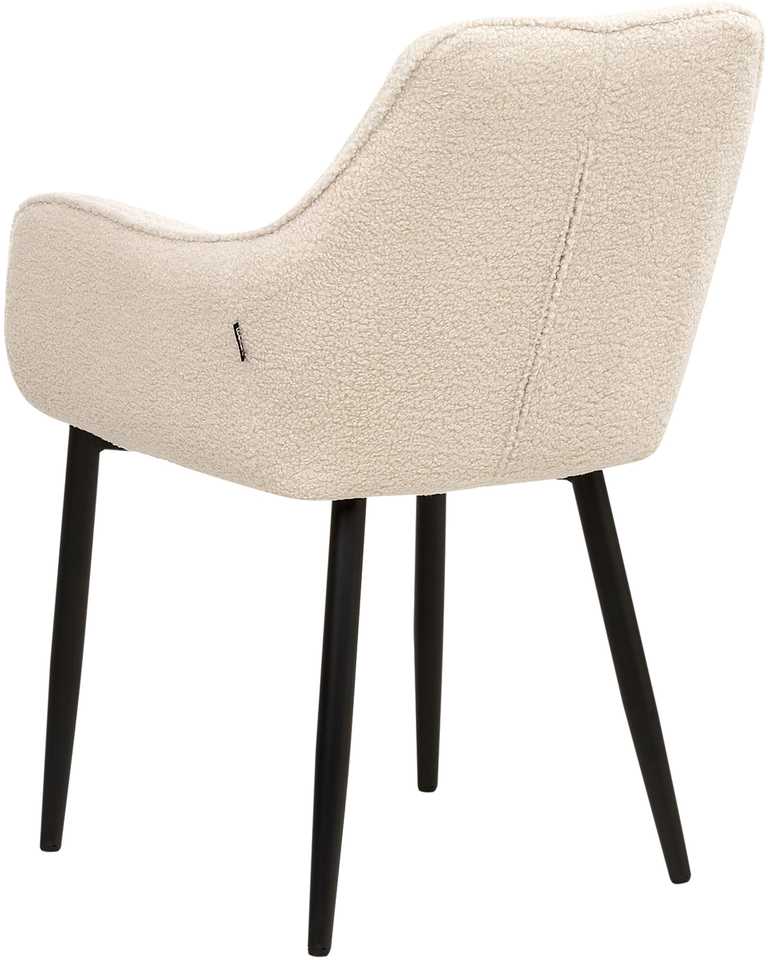 Beliani 2 valgomojo kėdžių komplektas ALDEN Boucle šviesiai smėlio spalvos