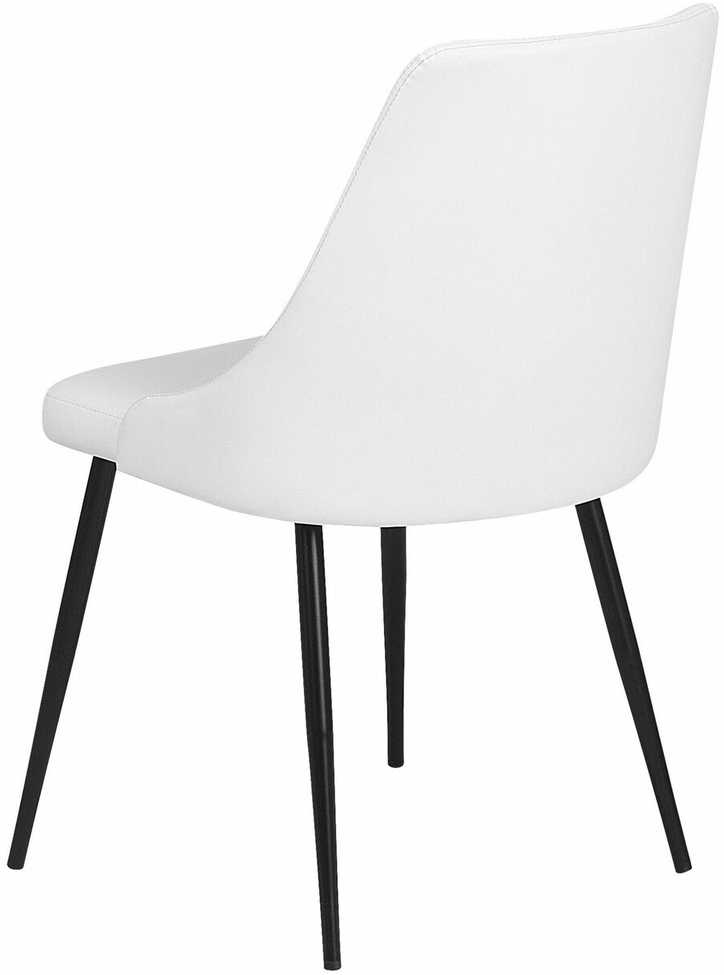 Beliani 2 valgomojo kėdžių komplektas VALERIE dirbtinė oda balta