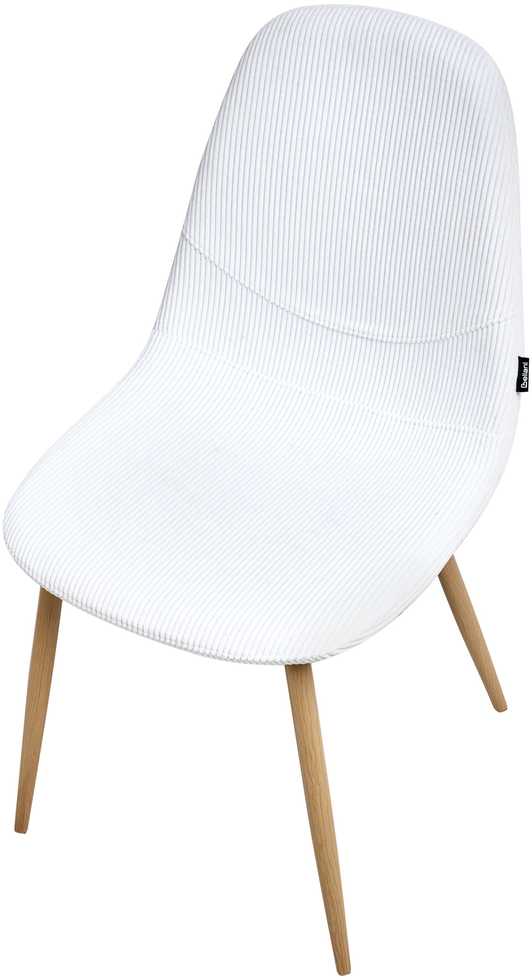 Beliani 2 valgomojo kėdžių komplektas HILDEN, velvetinis, baltas