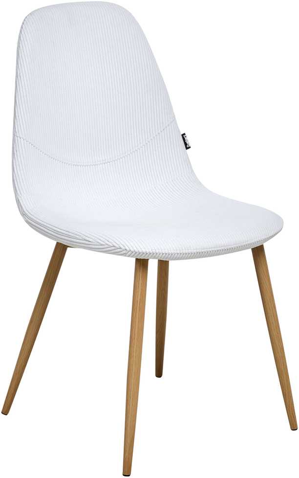 Beliani 2 valgomojo kėdžių komplektas HILDEN, velvetinis, baltas